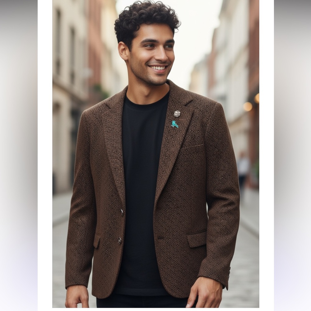 Modern Amusement Men's Brown Blazer